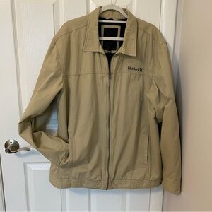 Hurley Sherpa Lined Tan Men’s Jacket‎ Size XXL